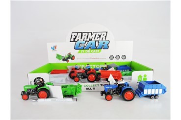 *AST. FARMA x 6 traktor, 16cm, metal/plast.disp