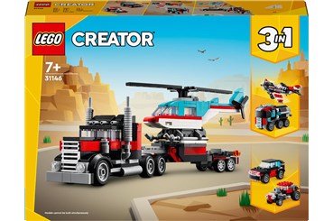 LEGO CREATOR 270 el. Ciężarówka z platf. i heli 4/