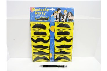 AST. SZTUCZNE WĄSY x 12 samoprzylep., 6 wz.,  fol.