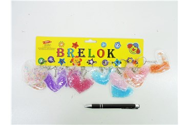 AST. BRELOK x 12 serce z koralikami, 6 wz.,   fol.