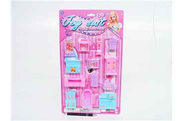 MEBELKI DLA LALEK, 44x25 cm, 13 el.,   blist.