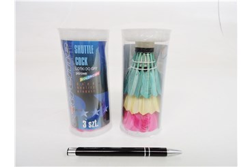 LOTKI piórkowe KOLOR 3 szt.,              tuba