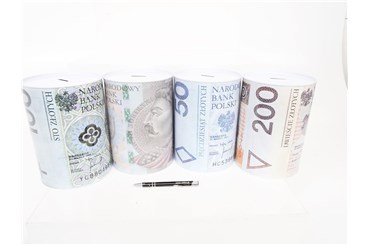 Skarbonka metal  banknoty