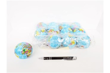 PIŁKA x 12 globus w foli 6,3 cm