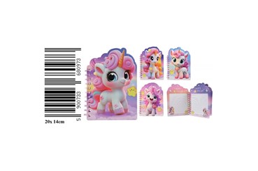 NOTES x 12 jednorożce 20x14 cm,    displ.