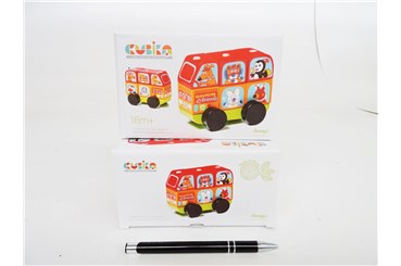 *MINI BUS wesołe zwierzątka, drew.,        kart.
