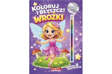 KSIĄŻ.Tęcz.kredka.Kolor.i błyszcz Wróżki z nakl.