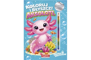 KSIĄŻ.Tęcz. kredka.Kolor. i błyszcz Akselot z nakl