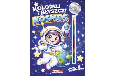 KSIĄŻ.Tęcz. kredka.Kolor.i błyszcz Kosmos z nakl.