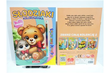 KSIĄŻ. Tęczowa kredka. Słodziaki, z naklej.