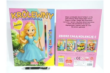 KSIĄŻ. Tęczowa kredka. Królewny z naklej.