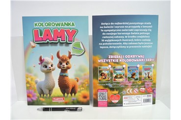 KSIĄŻ. Kolorowanka Lamy z naklej.