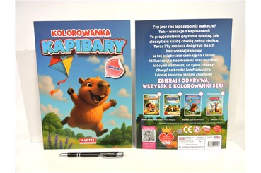 KSIĄŻ. Kolorowanka Kapibary z naklej.