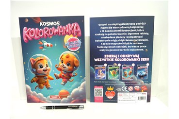 KSIĄŻ. Kolorowanka Kosmos z naklej. metal.