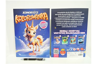 KSIĄŻ. Kolorowanka Jednorożce z naklej. metal.