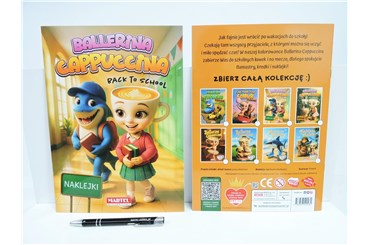 KSIĄŻ. Ballerina Cappucina back to school, naklej.