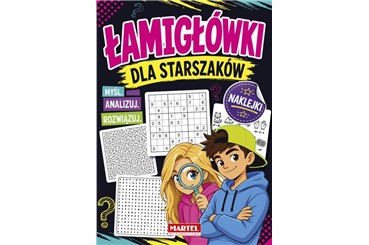 KSIĄŻ. Łamigłówki dla starsz.z naklejkami