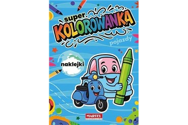 KSIĄŻ. Super kolorowanka Pojazdy z naklejkami