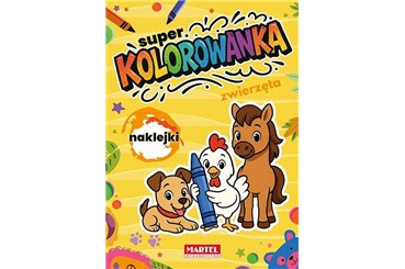 KSIĄŻ. Super kolorowanka Zwierzęta z naklejkami