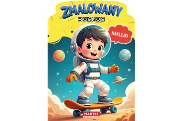KSIĄŻ. Zmalowany kosmos z naklejkami