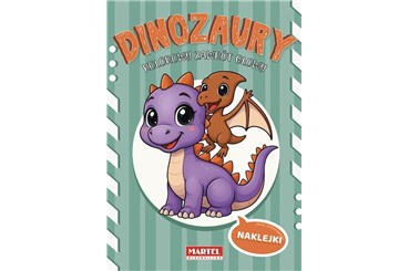KSIĄŻ. Kolorowy zawrót głowy Dinozaury z naklej.