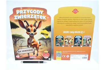 KSIĄŻ. Przygody zwierzątek - NA SAWANNIE, z naklej