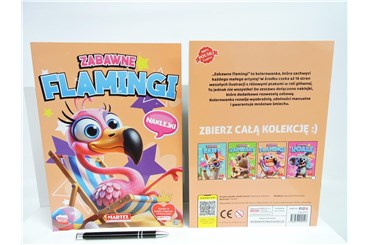 KSIĄŻ. ZABAWNE FLAMINGI, z naklej.