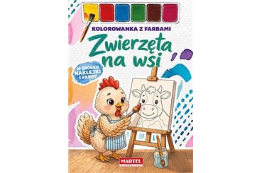 KSIĄŻ. Kolorowanka z farbami Zwierzęta na wsi