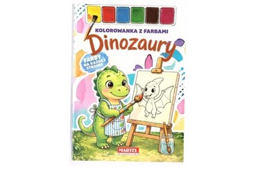KSIĄŻ. Kolorowanka z farbami Dinozaury