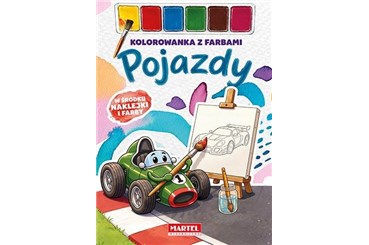 KSIĄŻ. Kolorowanka z farbami Pojazdy