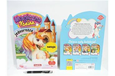 KSIĄŻ. Magiczna kraina. Jednorożce, z naklej.