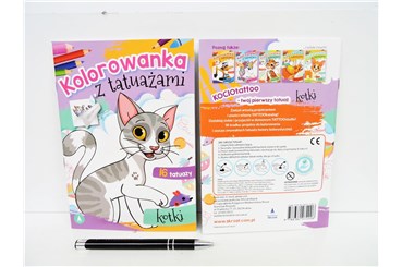 KSIĄŻ. KOLOROWANKA z tatuażami, kotki, 3+