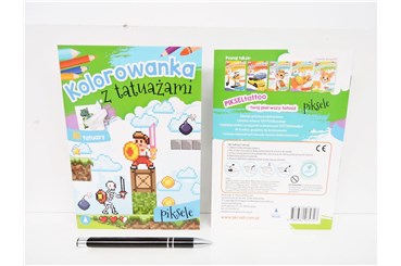 KSIĄŻ. KOLOROWANKA z tatuażami, piksele