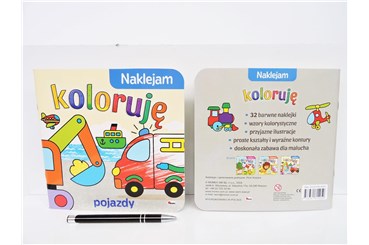 KSIĄŻ. NAKLEJAM KOLORUJE - pojazdy
