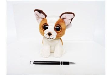 *PLUSZ Beanie Boos, 15 cm, pies HUGO, brąż/biały