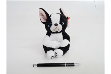 PLUSZ Beanie Bellies, 15 cm, pies, TINK, czarno-bi