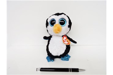 PLUSZ Beanie Boos, 15cm,  WADDLES,  penguin