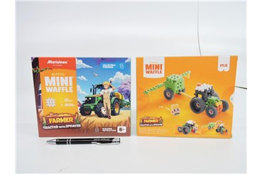 *KLOCKI WAFLE mini, FARMER, traktor z oprysk,50 el