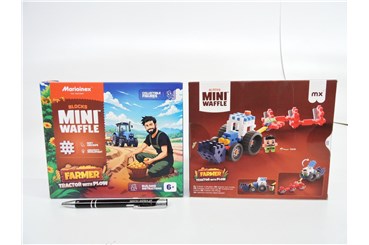 *KLOCKI WAFLE mini, FARMER, traktor z pług.,50 el.
