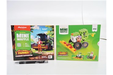 *KLOCKI WAFLE mini, FARMER, kombajn 50 el.