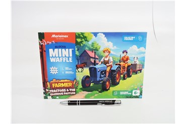 *KLOCKI WAFLE mini, FARMER, traktory i łąka,100 el