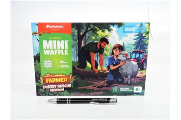 *KLOCKI WAFLE mini, FARMER, leśna akcja rat,100 el