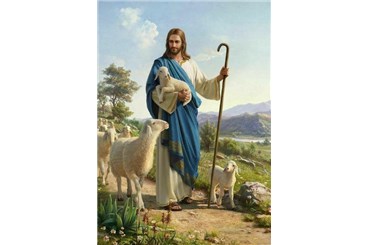 MOZAIKA d. DIAMENTOWA, 40x30 cm, Jezus pasterz