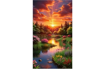 *MALOWANIE po nr. 40x50, Krajobraz zachód słońca