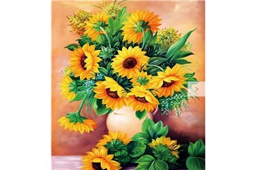 *MOZAIKA d. DIAMENTOWA 5D, 40x30 cm, słoneczniki