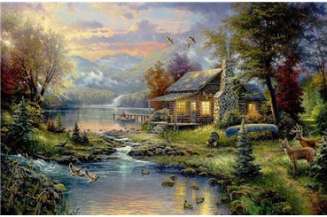 MOZAIKA d. DIAMENTOWA, 40x30 cm, Chata górska