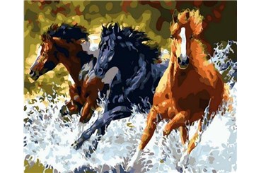 *MALOWANIE po nr. 40x50, Konie trzy w galopie