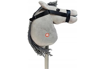 *GŁOWA KONIA na kiju,dźw.,72 cm,szary,długa
