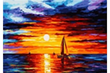*MOZAIKA d. DIAMENTOWA, 40x30 cm, Żaglówka