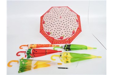 AST. PARASOL dziec. owoce, 67 cm, 6 wz.